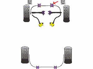 Jeu de 2 silentblocs support de barre stabilisatrice AV * - 36.79 HT